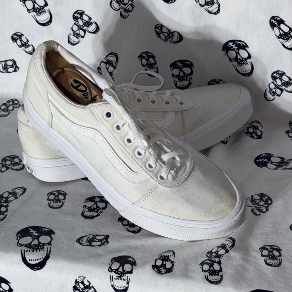 Vans Women’s Ward 'Triple White' Canvas Skate Shoes